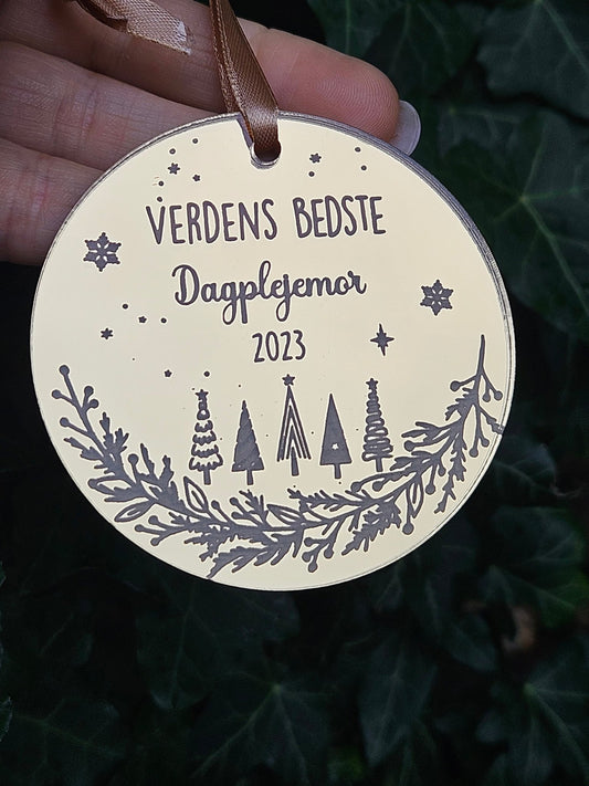 Julekugle-Verdens bedste dagplejemor #1 - Renata's Wood Work